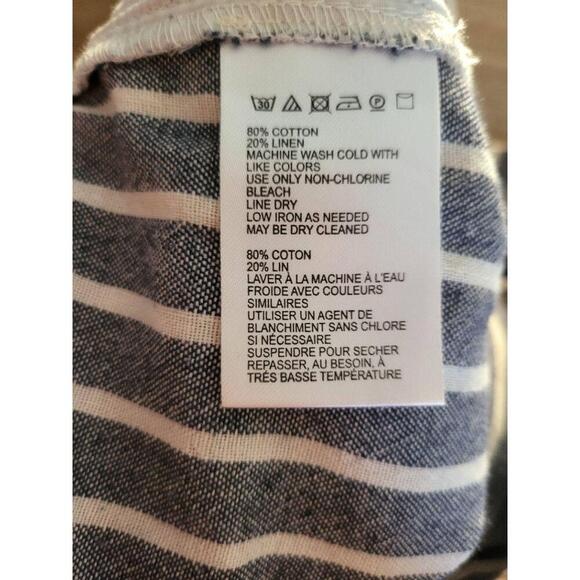 Urban Outfitters Women's Size 4 Blue Striped HighWaisted Paperbag Ankle Trouser - Picture 5 of 5